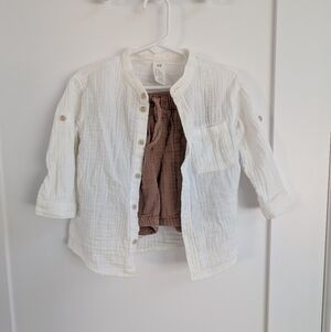 ✨4 for 12 H&M 18M Cotton Muslin Outfit